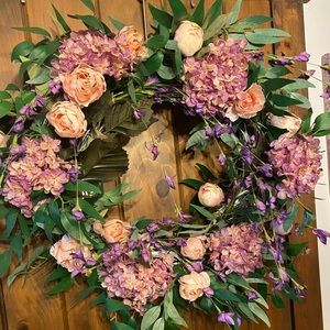 Pink and purple wreath